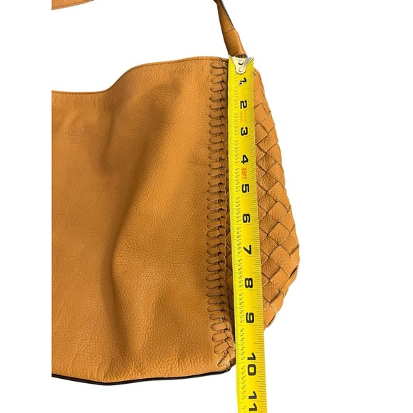 Cole Haan Dillan RFID‎ Blocker Hobo Basket Weave Leather Shoulder Handbag Purse - Picture 5 of 11